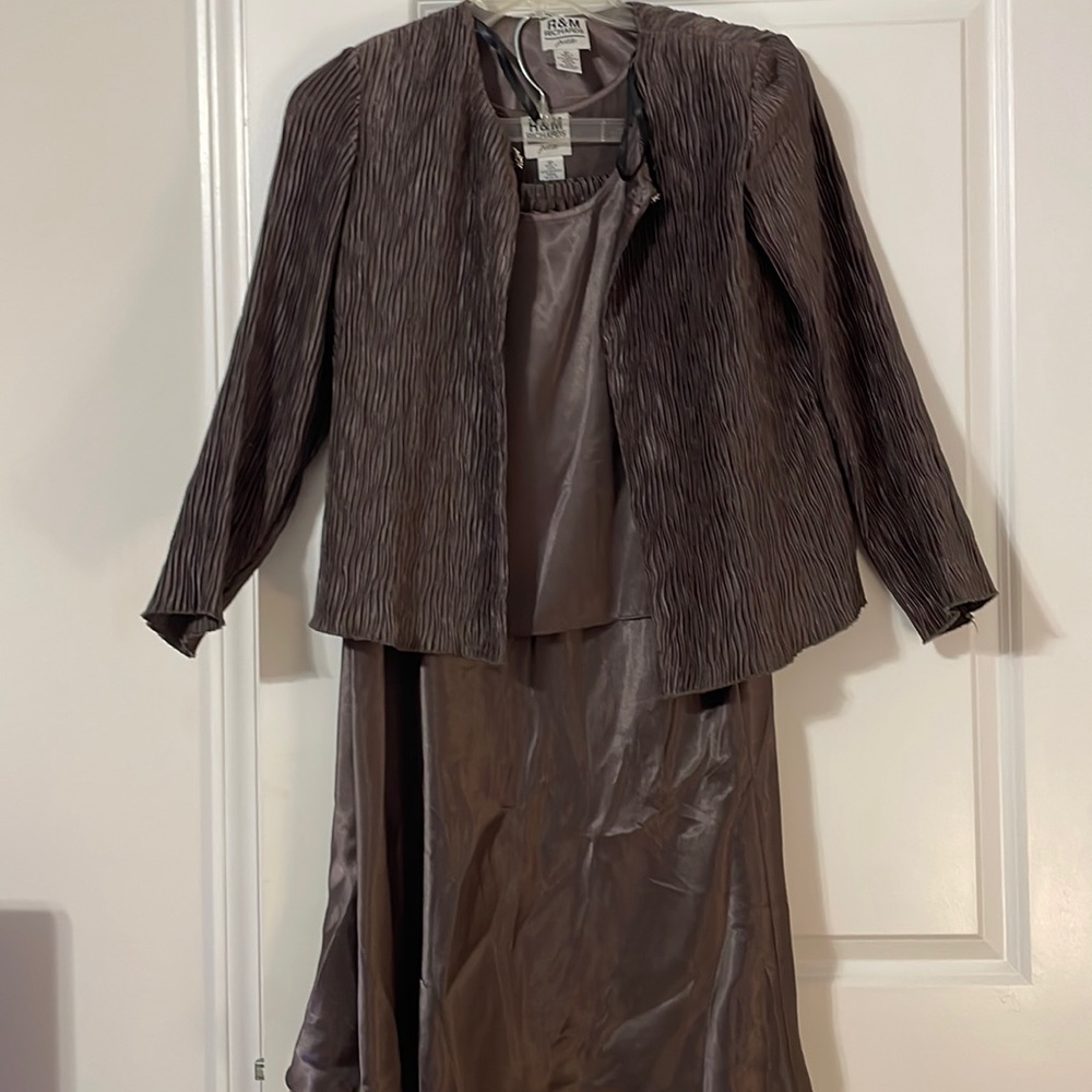Dark Brown Dress and Jacket Set